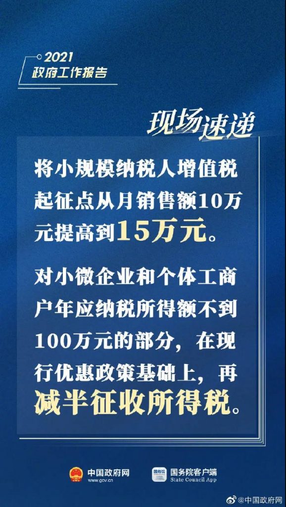 2021兩會重磅消息！增值稅起征點提高！